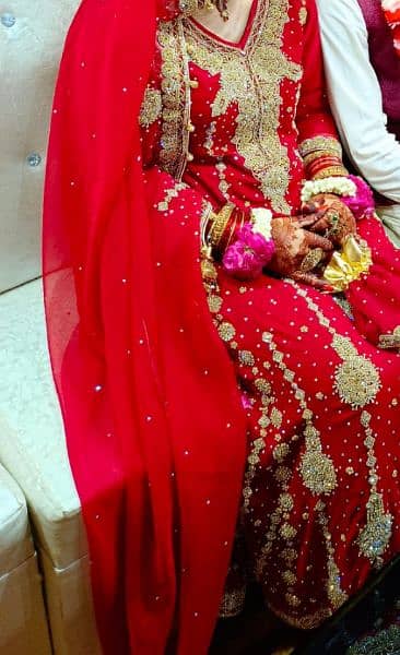 beautiful red frock for bridal 0