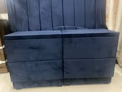 queen size bed with side tables for sale