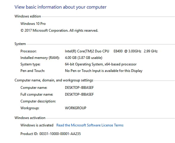 Core 2 duo with 1-Gb graphic card 1