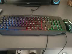 RGB semi mechanical keyboard and RGB mouse combo