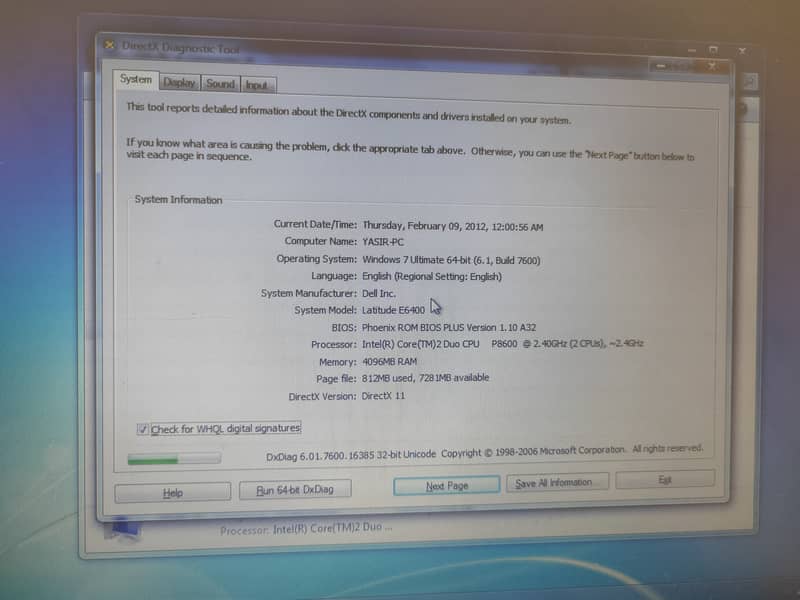 Dell Latitude E6400 4GB RAM 6