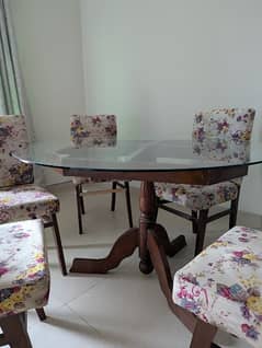 Dining table/Wooden dining table/5 chair dining table/furniture