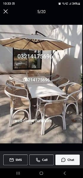 OUTDOOR GARDEN RATTAN UPVC FURNITURE SOFA SET CHAIRS TABLE UMBRELLA 0