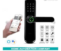 smart handle fingerprint security electric door lock tuya application 0