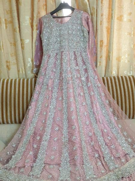 bridal farshi sharara and heavy work long tell maxi 9