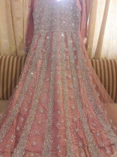 bridal farshi sharara and heavy work long tell maxi 14