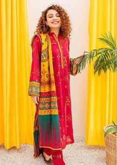 Lawn Embroidered 3pcs