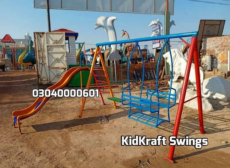 Slide, Swings, Kids rides, jhula, Spring rider, jungle gym, indoor set 2