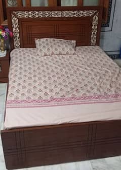 Double Bed, Almari and Dressing table