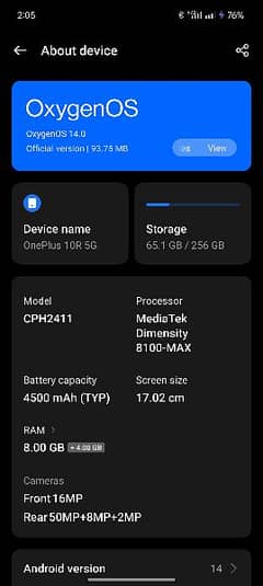 OnePlus 10r 8/256 imie change