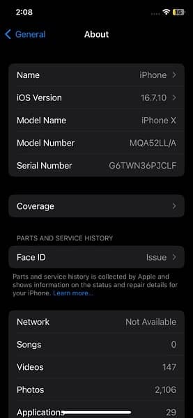 IPhone X 64 GB PTA approved 5