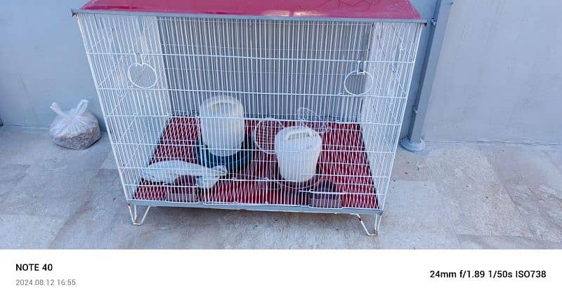 6 birds pair cage urgent sale rupees 10k  03152990798 3