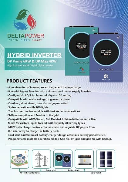 Hybrid Inverter. DELTAPOWER DP Prime 6kw 1