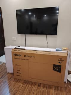 Haier 55" 4K UHD Google Smart LED TV (H55K801UX) - Just Box Opened