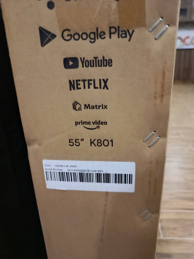 Haier 55" 4K UHD Google Smart LED TV (H55K801UX) - Just Box Opened 6