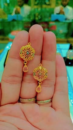 gold tops earrings ring bale