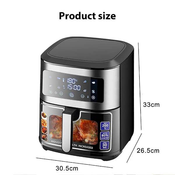 LCD Touch Air Fryer - 8.5 Ltr Capacity Healthy Air Fryer Oven 2