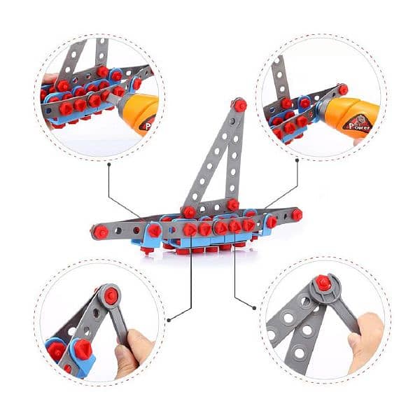 10 In 1 Models Junior Blocks With Simulation Drill Having 286 Pieces 2