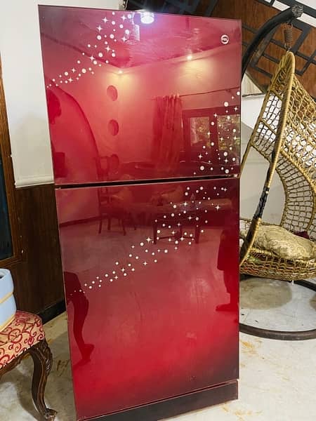 PEL Maroon color Glass door refrigerator (Good condition) 5