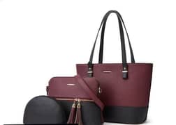 Women's leather plane shoulder bags, pack of 3 0