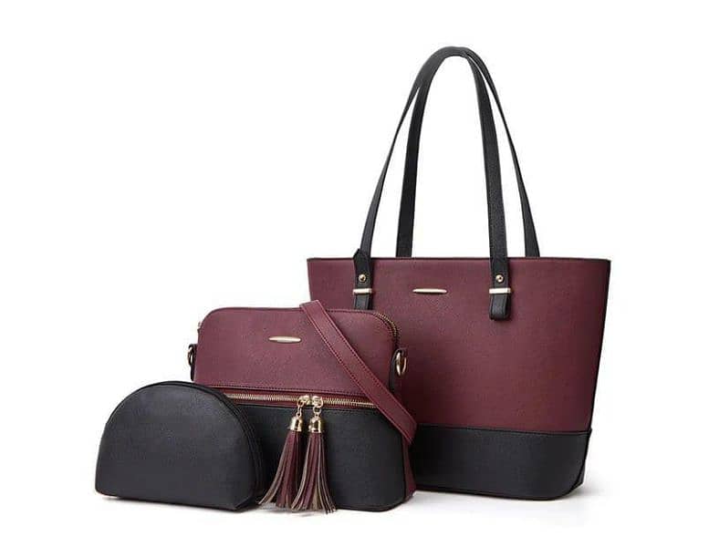 Women's leather plane shoulder bags, pack of 3 2