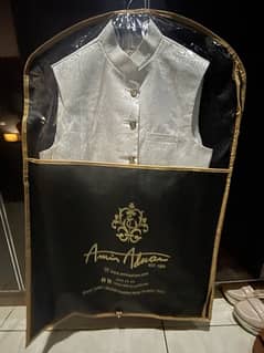 Amir Adnan classic jamawar waistcoat / men / groom nikkah/ dulha