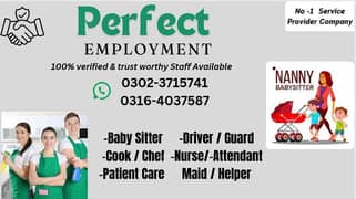 Baby sitter/Nanny/Maid/patient attendant/Helper/Driver/Couple/Cook