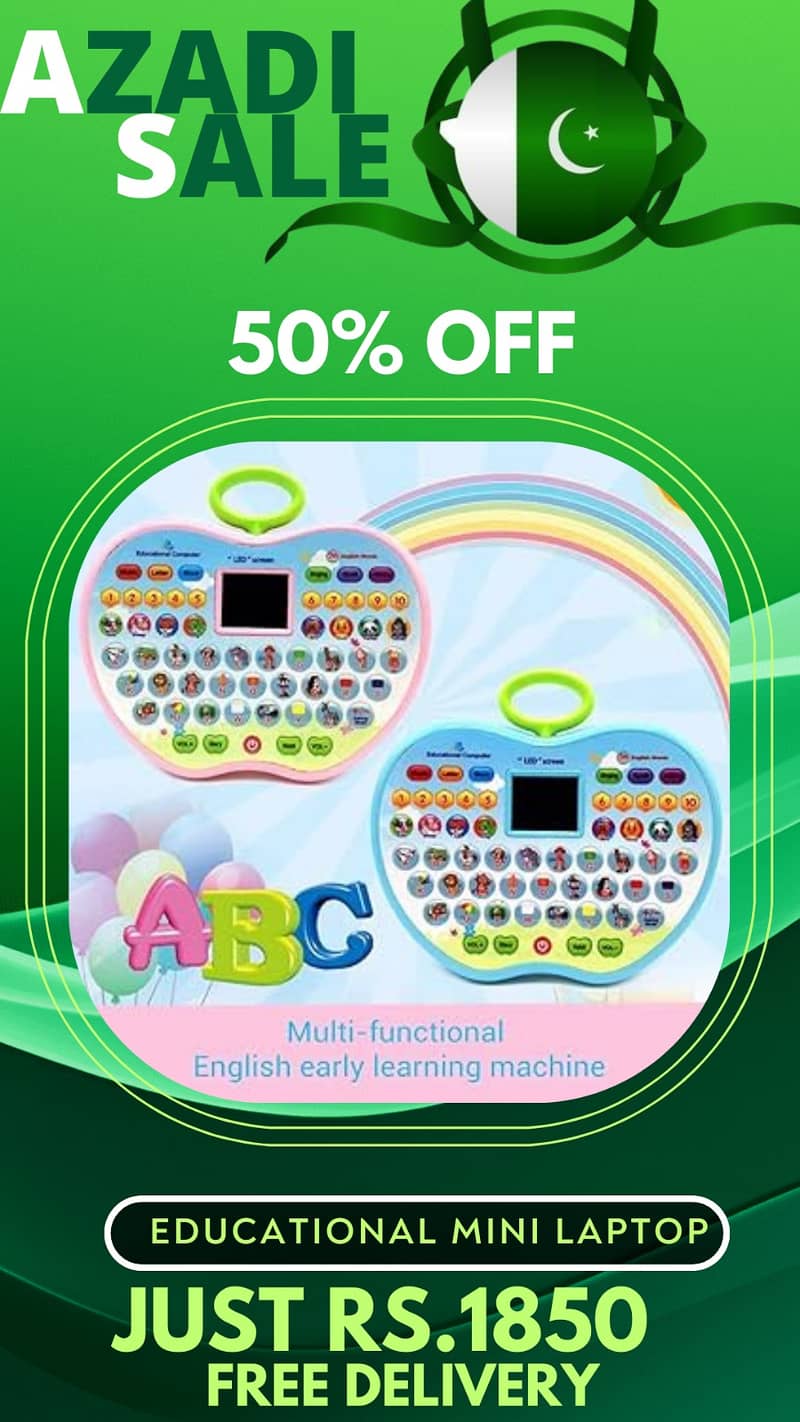 Azadi Grand Sale On Kids Toys Islamic tablet Sup Gamed Cars Piano 1