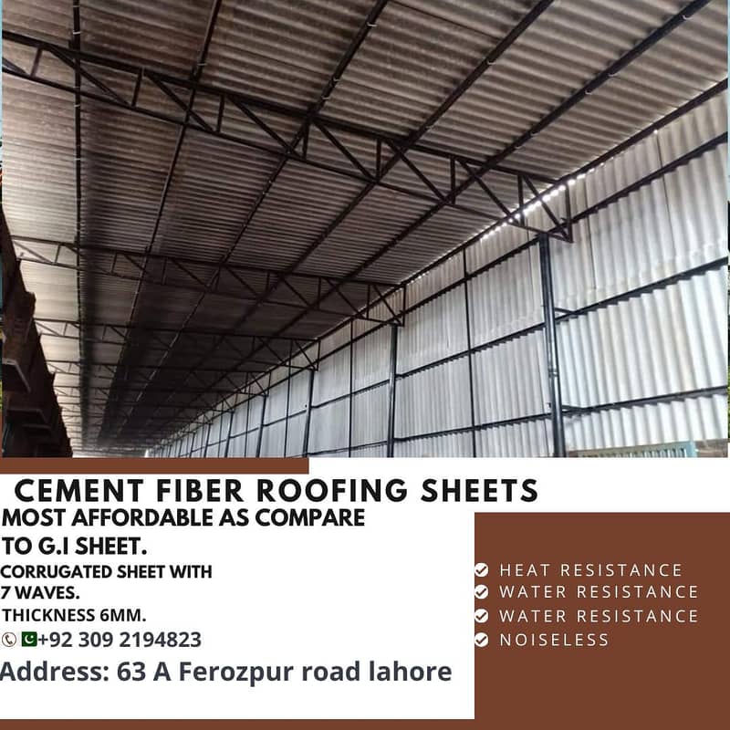 Fiber Cement Corrugated Sheets/Roofing/Warehouse/DairyFarm/CattleShed) 15