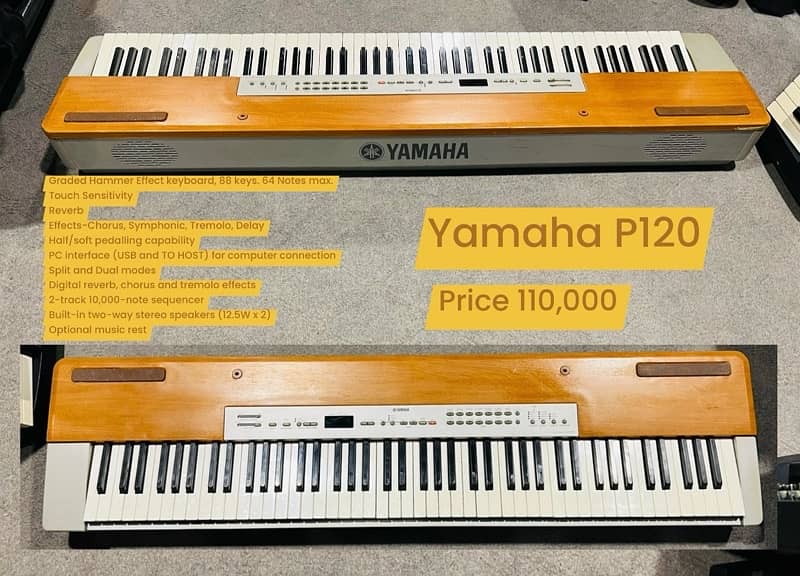 Yamaha P-120 Digital piano 88 Keys Hammer weighted keys 0