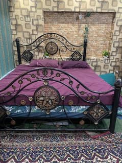 Beautiful Iron rod bed with 6 inches mattress