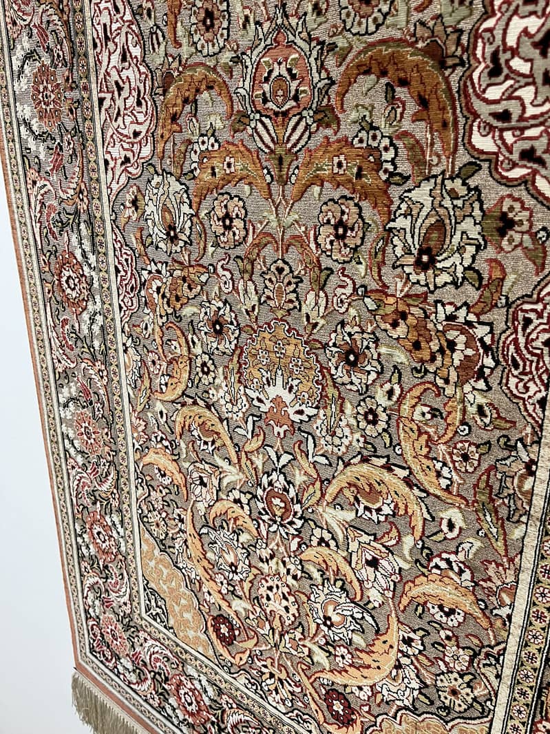 Genuine Turkish Hereke Silk Rug Signed 1