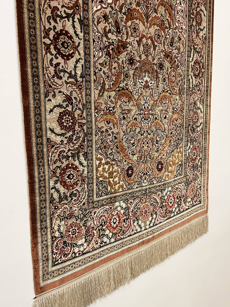 Genuine Turkish Hereke Silk Rug Signed 3