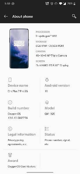 ONE PLUS 7 PRO 5G BLUE 6