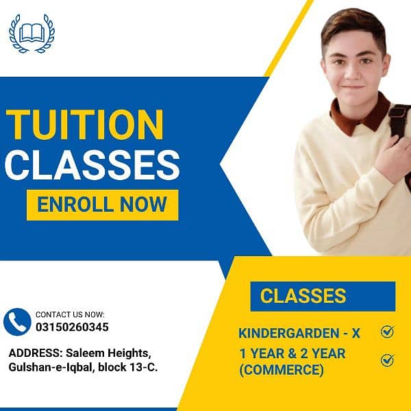 tuition classes for kindergarten till XII 0