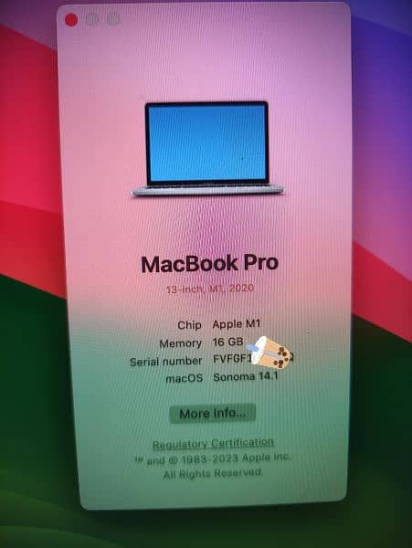 Macbook pro m1 chip 16/512 gb 8