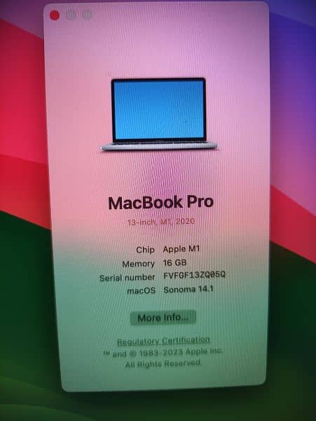 Macbook pro m1 chip 16/512 gb 9