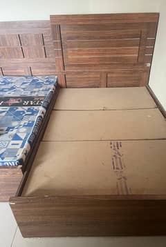 wooden bed for sale 1 week used only