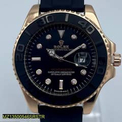 Men's Formal Rolex Fashion watch Black and golden combo 0