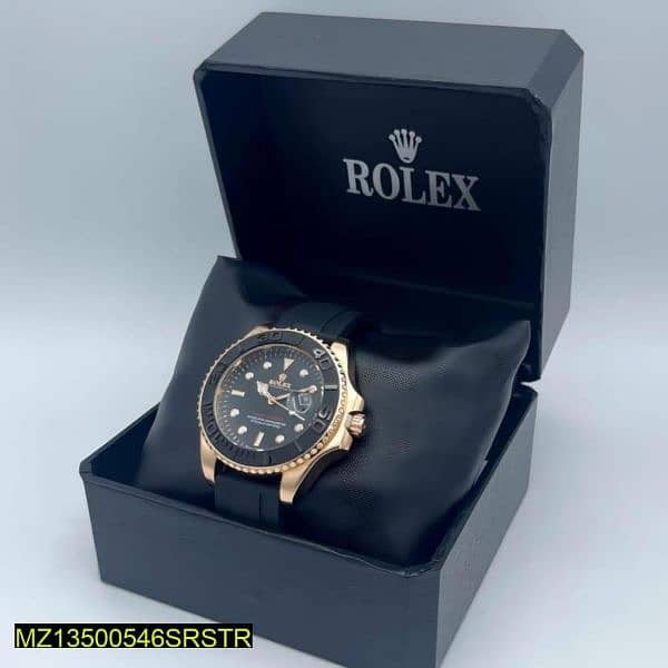 Men's Formal Rolex Fashion watch Black and golden combo 1