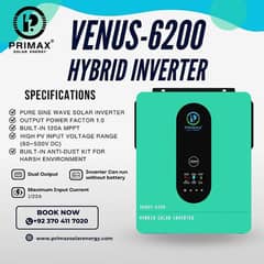 Primax Venus 6.2kW Hybrid Solar Inverter VENUS-6200 7200W