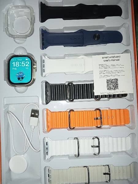 7 straps smart watch with silicon Back cover 2