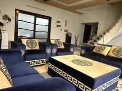 Sofa Set/6 Seater/Table/Cover Set