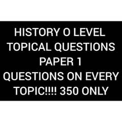 History O Level Topical Questions 0