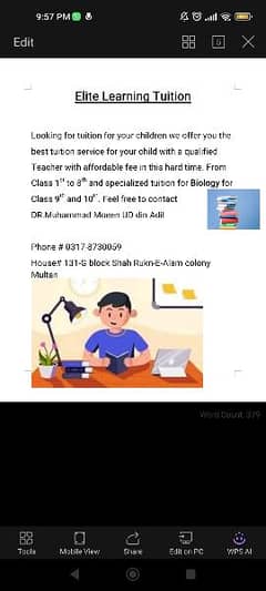 Home Tuition for your children