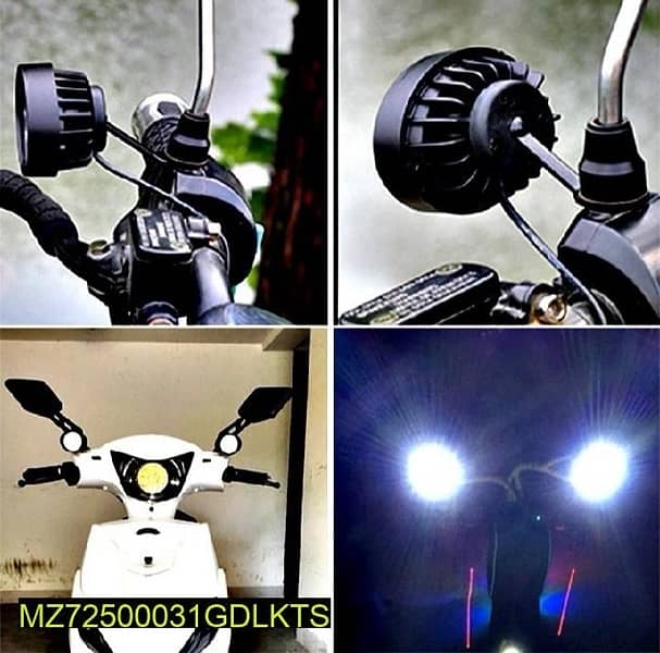 2pcs bike handle light 2