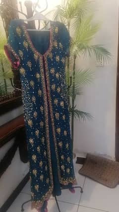 embroidered gown with inner