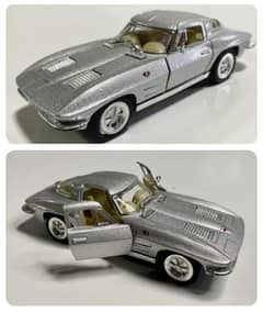 metal car Kinsmart 1963 Chevy Corvette Stingray Diecast 1:36 Pull & Go