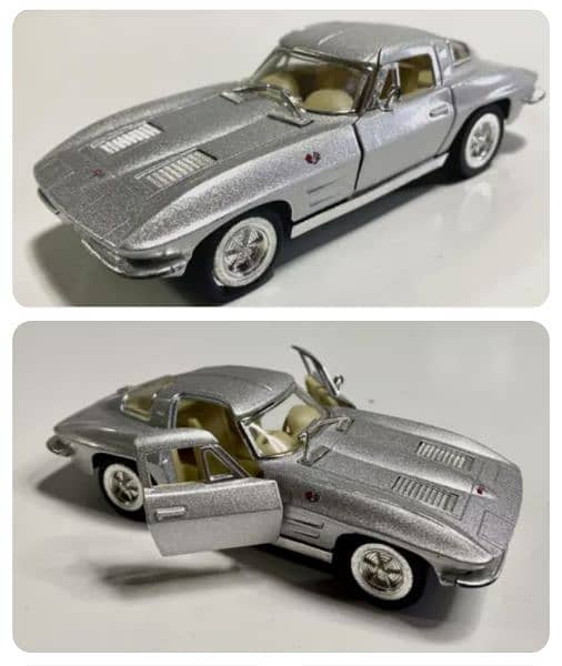 metal car Kinsmart 1963 Chevy Corvette Stingray Diecast 1:36 Pull & Go 0