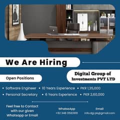 Required Software Engineer & Secretary